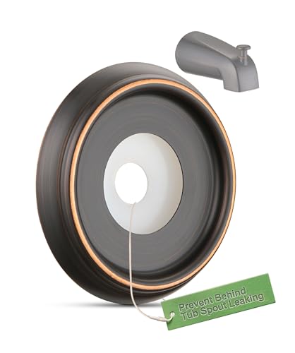 OrgCreator Anello di copertura del becco della vasca con copertura del foro posteriore della guarnizione adatta per tubo di rame da 1/2, tubo filettato, Prvent che perde da dietro il beccuccio della