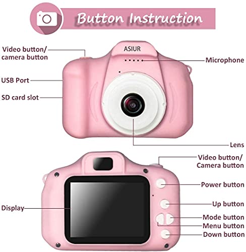 YUNSYE Digital Camera for Kids, 1080P FHD Kid Digital Video Camera Children Camera with 32GB SD Card