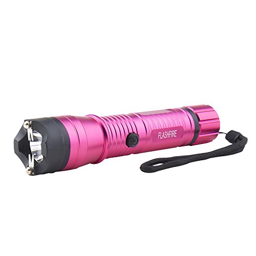 Monster FlashFire Dual-Spark Stun Gun Flashlight, 16 Million Volts, Ultra Bright LED Bulb, Rechargeable, Pink