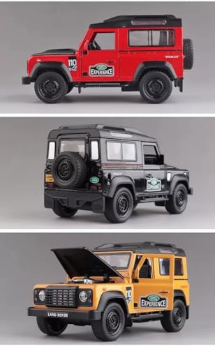 Image of Alokik Enterprise 1:32 Land Rover Defender SUV 110 Diecast Metal Pull Back Car with 6 Openable Doors with Sounds and Lights Toy Decoration car Best Gift Toys for Kids 【Orange】