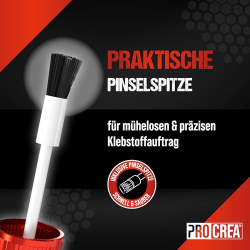 PROCREA® Kontaktkleber \Kontakt Repair\ [inkl. Pinseldose] Extra starker & wasserfester Schuhkleber, Sohlenkleber, Planenkleber, Lederkleber, Gummikleber, Filzkleber, Metallkleber - Profi-Qualität