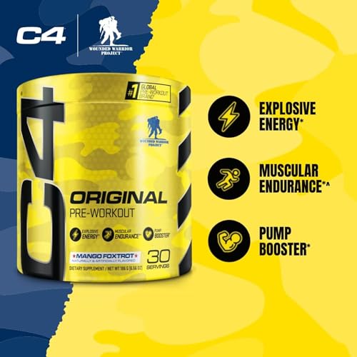 Cellucor FETEGT1384 C4 Original Pre Workout Powder Mango Foxtrot Sugar Free Preworkout Energy thumb #1