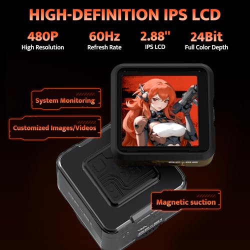 Image of darkFlash DE360 All-in-one Liquid CPU Cooler, 2.88 inch LCD Screen with 480 * 480 Resolution, ARGB Sync, PWM Fans 360mm Radiator, CPU PC Aio Cooler Compatible with Intel 1851 /1700, AMD AM4 /AM5 (Black)