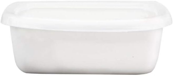 Butter Dishes Enamel Square Butter Box Simple White with Lid Butter Paste Dish Seasoning Dish Kitchen Tableware Supplies Plastic Cap Butter Container