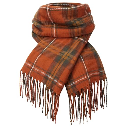Image of Loritta Winter Scarf for Women, Long Plaid Shawl Wraps Scarves Gifts