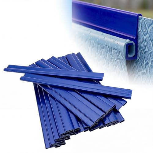 Innconee 50 Pcs 21 ft Bead Receiver Round Above Ground Pool Liners Blue Beaded Pool Liner Track 1.31 ft Each Section Replacement Bead Track for Round Above Ground Swimming Pools by Innconee - Used condition - US$75.07