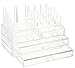 Acrylic Oranganizer Jewelry Cosmetic Storage Display Boxes 2 Pieces Set (Onesize, Clear)