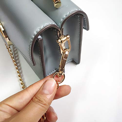 Gnognauq 3 Pieces 15.7 inch Purse Chain Strap Flat Chain Strap Handbag Chains with Metal Buckles for Clutch Wallet Satchel Tote Bags Chain Replacement Strap - Thumbnail 5