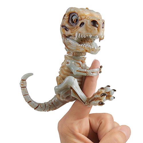 WowWee Untamed Skeleton T-Rex by Fingerlings – Doom (Ash) – Interactive Collectible Dinosaur