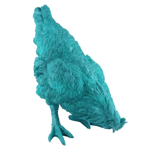 colourliving Deko Hühner DekoDiven einzigartige Huhn Deko für Haus & Garten (Aqua Colada, pickend)
