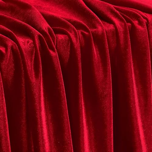 Image of Amazon Brand - Umi 3 Mtr Multi Purpose Velvet Fabric Cloth for Decoration, Trousseau Packing, Party Hall, Bouquet, Gift Packing, Decor, Pooja Room (3 Mtr, Wine), Solid