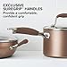 Anolon Advanced Hard Anodized Nonstick Casserole Dish/ Casserole Pan with Lid - 3.5 Quart, Bronze