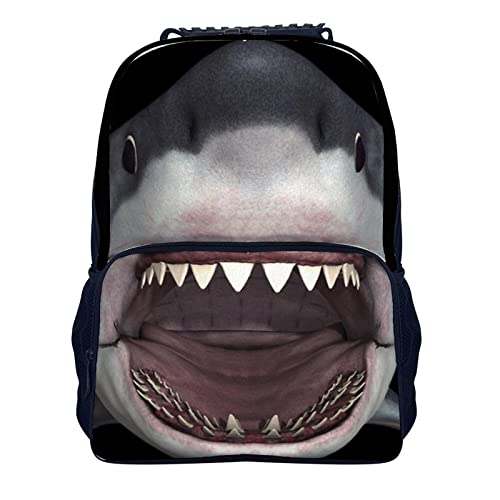 Skymoon Kids Backpack for Boys Backpack for School Students Boy Children's 3D Animal School Backpacks (16 Inch, Shark)