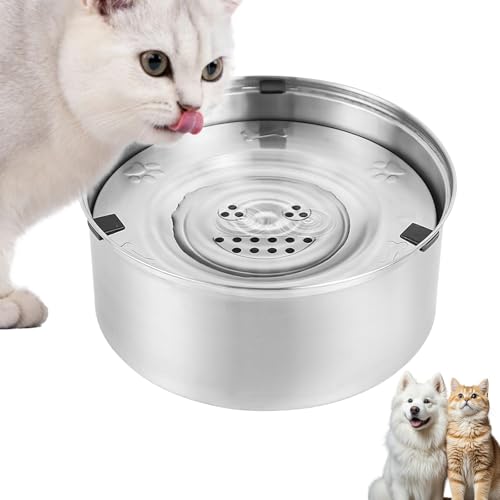 Ciotola per cani da 1L senza sbavature in acciaio inossidabile, ciotola anti-sbavatura per cani, con fondo antiscivolo, ciotola galleggiante, senza sporco, facile da pulire, lavabile in lavastoviglie