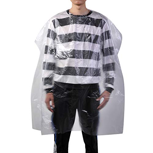 Odisen Disposable Capes Hair Salon Professional Shampoo Capes Hair Cutting Capes Waterproof Hair Salon Disposable Apron（50Pcs, 51.2" x 35.5"）