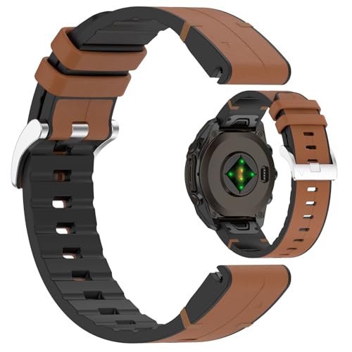 Bracelet Garmin Fenix 8 cuir et silicone 20mm finition premium