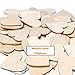 2-Inch Wood Heart 100pcs Blank Unfinished Wooden Slices Discs Cutout Pieces Wedding Guestbook Signin Party Guest Greetings DIY Crafts Projects