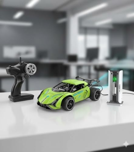 Image of Storm Rapid SRC 1:16 Scale High-Speed RC Racing Car | 2.4GHz Remote Control Drift Car with Rechargeable 3.7V Battery, USB Charging & LED Effects | Fast Sport RC Car Toy for Kids (Multicolor)