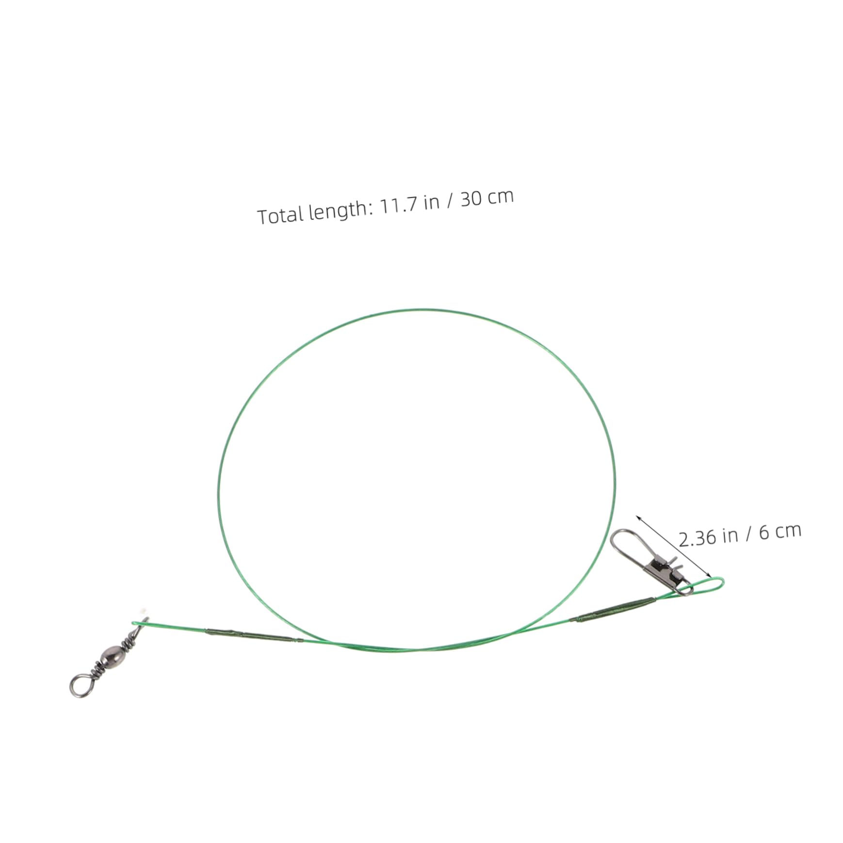 Mipcase 1Set Fishing Steel Leader Wires High Strength Antitangle Fishing Wire Leaders with Swivels and Snap Connectors Durable Saltwater Freshwater Fishing Accessories