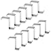 BESTOMZ 12pcs Over Door Hanger, Stainless Steel Over Door Hooks Cabinet Draw Clothes Hanger