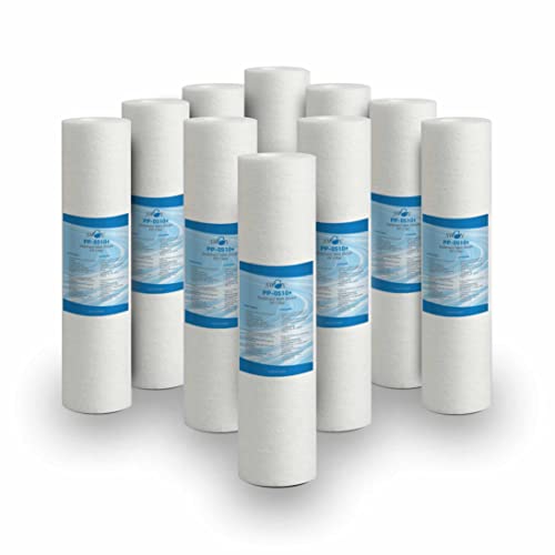Bellerofonte Filtro De Agua De Sedimentos 10 Pulgadas 5 Micras En Polipropileno. Filtración De Arena E Impurezas Y Partículas Colgantes Hasta 5 Micras. Paquete De 10 Bellerofonte Filtro De Agua De Sedimentos 10 Pulgadas 5 Micras En Polipropileno. Filtración De Arena E Impurezas Y Partículas Colgantes Hasta 5 Micras. Paquete De 10