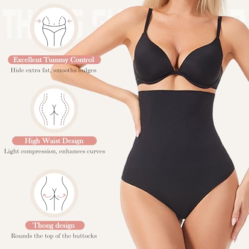 Image of Thong Shapewear for Women Tummy Control Underwear Butt Lifter Panties Seamless Body Shaper