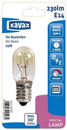HAMA Lampadina per forno 25 W, 300°, E14, a pera