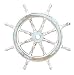 Deco 79 Wood Ship Wheel Nautical Maritime Decor, 24-Inch