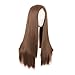 MapofBeauty 28 Inch/70cm Women Special Long Straight Synthetic Wig (Light Brown)