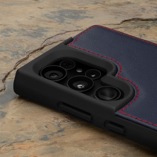TORRO Etui do Samsung Galaxy S24 Ultra 5G – Wysokiej Jakości Skórzane Etui (Granatowy)