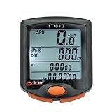 Bogeer YT-813 マルチ自電車スピードコンピューター　スピードメーター /ストップウォッチ　雨水防　サイクルコンピューター　DC3V 有線　線付