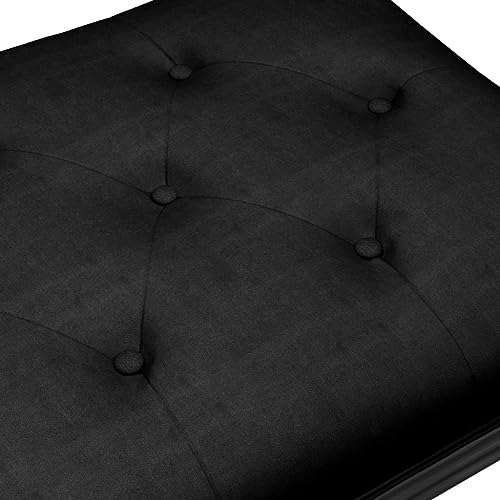 Coavain Banc de rangement moderne en bois massif – Banc à chaussures – Banc rembourré de luxe – Pour chambre à coucher – Canapé – Repose-pieds – Noir – 110 x 40 x 49 cm - Les Beatles, Paul McCartney, John Lennon, RIngo Starr, George Harrison Coavain Banc de rangement moderne en bois massif - Banc à chaussures - Banc rembourré de luxe - Pour chambre à coucher - Canapé - Repose-pieds - Noir - 110 x 40 x 49 cm – Image 7