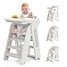 KOOPRO ベビーチェア ハイチェア 食事テーブル 5点式ベルト付き 踏み台 3段 2段 可変式 手すり付き 子ども用 ラーニングタワー 折りたたみ キッズステップ台 耐荷重 40kg 1~6歳 幼児 赤ちゃん 子供用イス 多機能 滑り止め お食事椅子 丈夫 組立簡単