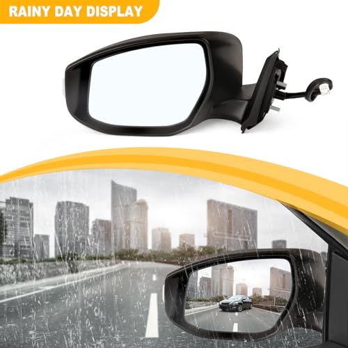 Mocar7 Left Driver side Mirror Compatible With 2013-2018 Nissan Alitma With Power Signal Light Heated