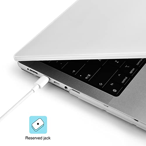 Eoocoo Compatible For Macbook Pro 14 Inch Case 2023 2022 2021 Release M2 A2779 A2442 M1 Pro M1 Max Chip, Hard Shell Cases With Keyboard Cover, Screen Protector - Crystal Clear #TOP1