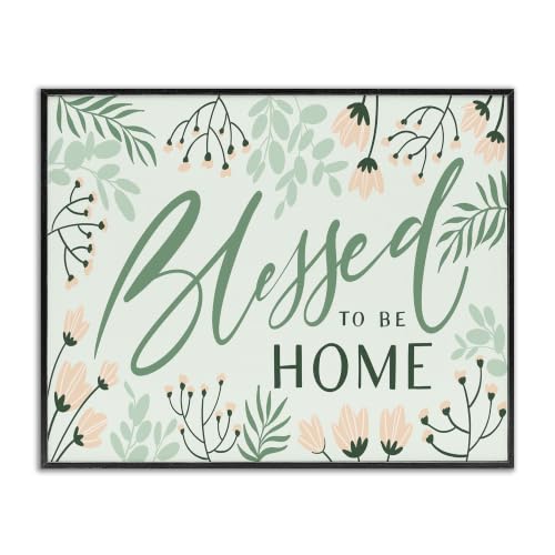 'Blessed To Be Home Floral Border'| Framed Giclee Art