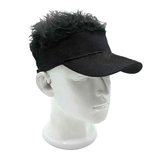 Lorsoul Visera Gorra de Punto con la Peluca decoración Sombrero de Sol