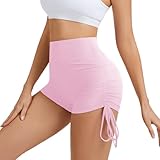 Hi Clasmix 5" Women's High Waist Biker Shorts - Running, Gym, Yoga, Cycling, Dance, Workout Athletic Shorts, Women's Sports & Recreation Shorts Sakura Pink