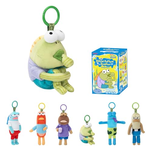 POP MART Spongebob - Bikini Bottom Buddies - Whimsical Plush Blind Box, Blind Box Figures, Random Design Action Figures Collectible Toys Home Decorations, Single Box