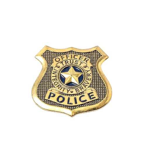 Judy Police Officer Badge Pin – Realistic Metal Shield Brooch