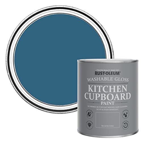 Rust-Oleum Blue Kitchen Cupboard Paint in Gloss Finish - Cobalt 750ml
