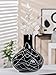 Produktbild GILDE Deko Vase schwarz weiß - Moderne Dekovase Dekoobjekt Glasvase Blumenvase handgefertigt aus Farbglas - Höhe 28 cm
