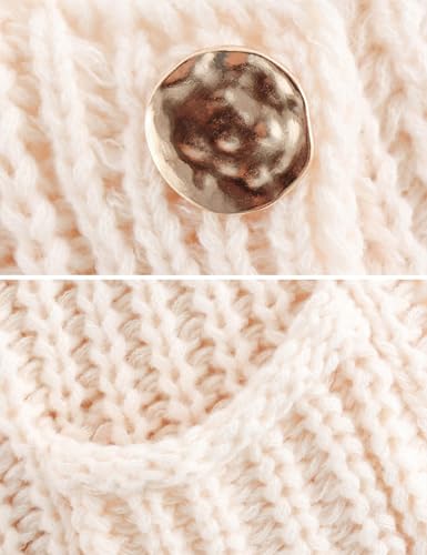 Image of Women's Sleeveless Chunky Knit Cardigan V-Neck Button Down Vest Casual Loose-Fitted Crochet Sweater with Pockets 2024