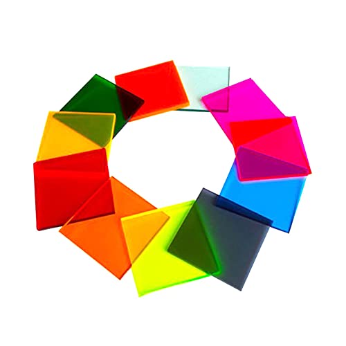 Tong Gu 1X 1/5 inch Thick Acrylic Plexiglass Glass Sheet Color Transparent for Home Decor DIY… (3.9x7.8 inch/10x20 cm, Grey)