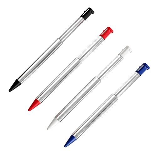 Image of 3DS Stylus Pen, Metal Retractable Replacement Stylus Compatible with Nintendo 3DS, 4in1 Combo Touch Styli Pen Set Multi Color for 3DS