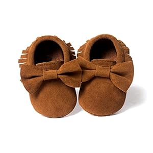 CENCIRILY Infant Baby Fringe Moccasin Slipper Boys Girls Tassel Suede Leather Toddler Sneakers Soft Sole First Walking Loafers Crib Shoes