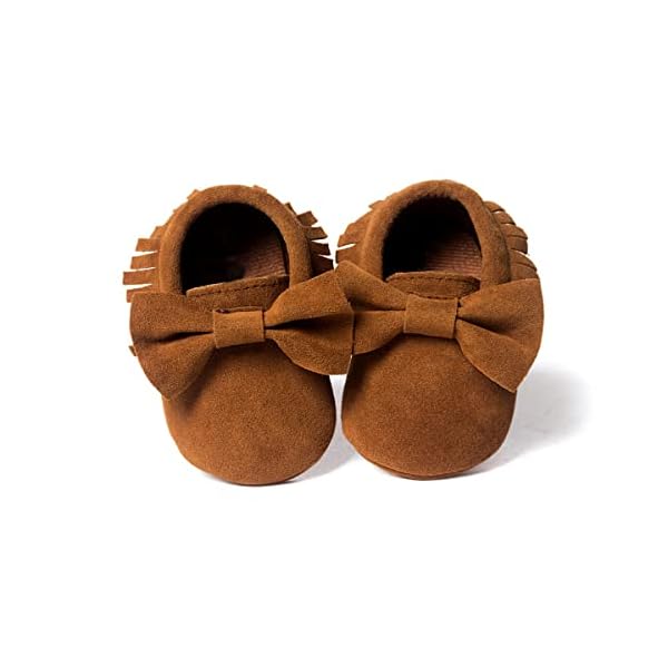 CENCIRILY Infant Baby Fringe Moccasin Slipper Boys Girls Tassel Suede Leather Toddler Sneakers Soft Sole First Walking Loafers Crib Shoes