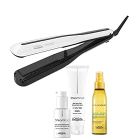 L&rsquo;OREAL PROFESSIONNEL Steampod 3.0 Lisseur Vapeur Professionnel + Sérum Pointes + Crème Cheveux Épais + Soin-Spray Solar Sublime LPFA052001