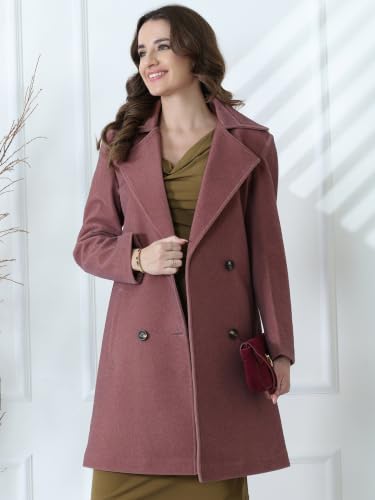 Image of PLAGG Women's Notched Lapel Long Overcoat