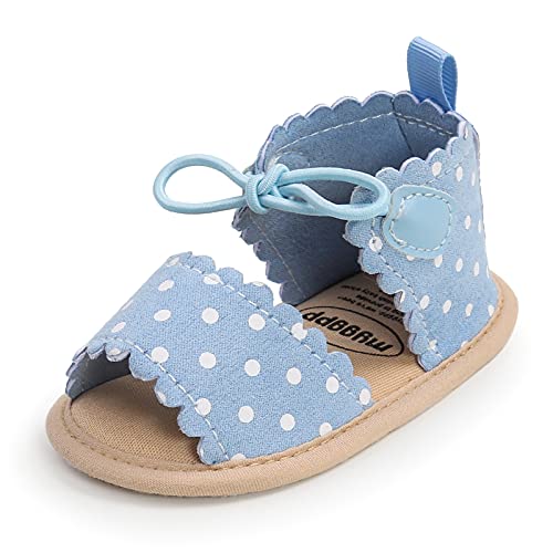 Dots Lace-ups Flat Walking Rubber Sandals Soft Sole Shoes Non-Slip Baby Girls Baby Shoes Little Girls Slides4